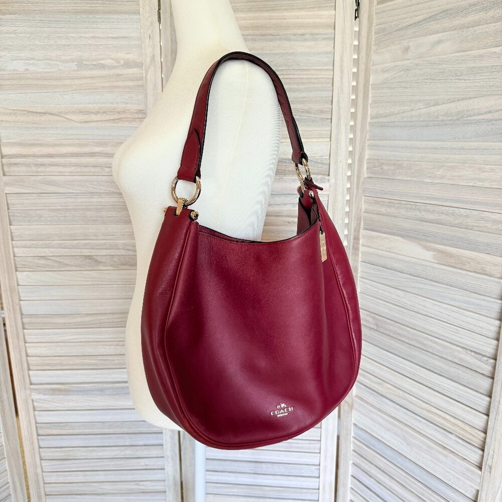 Coach Bag | Rich Burgundy Leather | Hobo style | trending